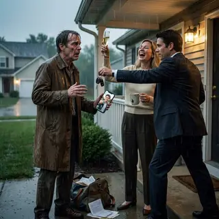 The day they froze my bank account, my son sent me a photo of himself holding my car keys. “Thanks, Dad,” he wrote. My ex-wife posted champagne on my porch. They wanted me humiliated, broke, and silent. So I gave them silence. I let them celebrate for eight days—because on the ninth, I would show the court the video they never knew existed.