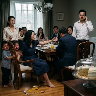 “She said your kids aren’t important enough for this party.” My sister’s words cut through the room like glass as my children sat there silently crying. I thought I would have to swallow the humiliation—until my husband slowly stood up. He didn’t argue. He didn’t shout. He just picked up his phone and said, “Start the verification process.” And in that instant, I realized my sister had just made a catastrophic mistake.
