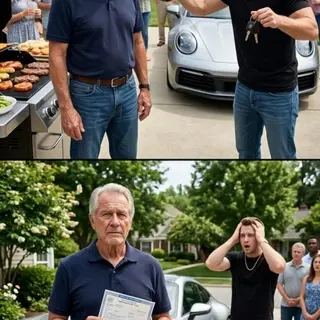 On Father's Day, my own son looked me in the eyes and said, “I wish you had never been my father.” I stood up, handed him the Porsche keys, and quietly replied, “Then live as if you never had one.” Minutes after I drove away, his furious text appeared: “Bring my car back, or I’m calling the police!” He thought he had won. He had no idea the car had never belonged to him.