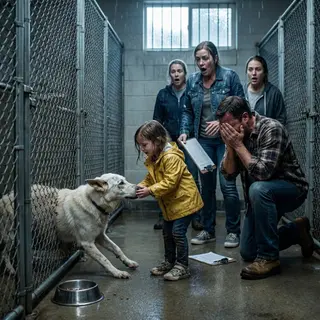 For Six Years, the Dog We Called Ghost Lay Silent in the Corner of His Kennel and No One Saw Him. We Thought He Was Broken. A Child Who Had Lost Her Voice Showed Us What He Had Actually Been Waiting For.