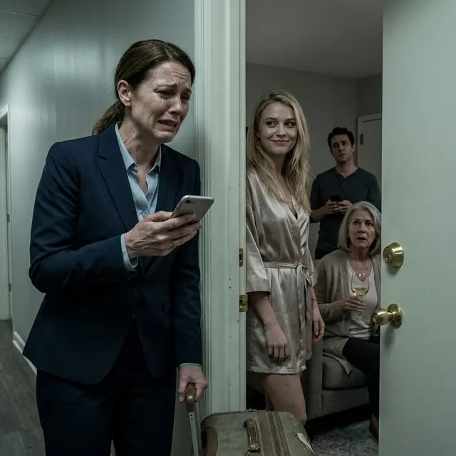 When I returned from my business trip, my key no longer opened my apartment. My sister appeared wearing my silk robe and smiled. “You don’t live here anymore.” Behind her, my mother was drinking my wine while her boyfriend sold my furniture online. I quietly lifted my phone and said, “Keep celebrating.” They had no idea every word was being recorded—or who the apartment’s new tenant really was.