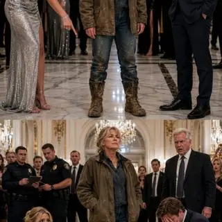 The moment my son’s girlfriend saw my muddy boots on the marble floor, she laughed and said, “Someone tell the maid to use the back entrance.” My son stood beside her, too ashamed—or too weak—to defend me. I simply smiled and walked away. She thought she had humiliated a poor old farmworker, but she had no idea whose name was written on the deed to everything around her.