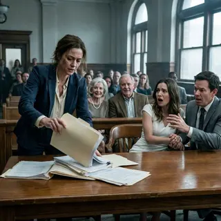 My sister stood in court holding my husband’s hand while my parents sat behind them like proud supporters. Then she looked straight at me and said, “Pay up or step aside.” Everyone expected me to break. Instead, I smiled. They thought they had already won. What none of them knew was that hidden inside my folder was enough evidence to destroy the lie they had spent years building.