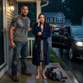 My Neighbor Walked Out Wearing a Single Father’s Bathrobe—Then Said Six Words That Exposed Everything…