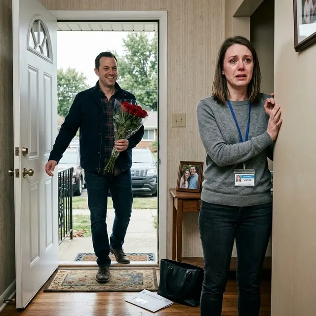 "I screamed so hard I couldn't breathe when they told me my husband had died in a terrible accident. My world shattered in seconds. But that night, he walked through our front door smiling, holding a bouquet of roses. 'Surprise... it was just a test to see how much you love me.' He laughed. I looked him in the eyes and whispered, 'Tomorrow, I'll give you my answer.' He never saw it coming.