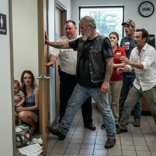 She Locked Herself in a Public Bathroom — And the Man Everyone Feared Refused to Let Anyone In