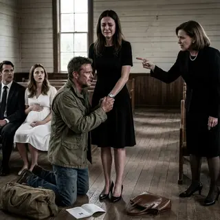 “She’s Not Worth Praying For,” My Mom Said in Church—Then a Scarred Veteran Fell to His Knees…