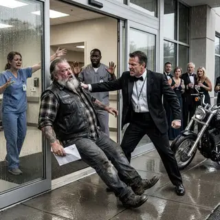 They Threw a Tattooed Biker Out of a $14 Million Hospital Gala — Then the CEO Stopped the Ceremony to Find Him
