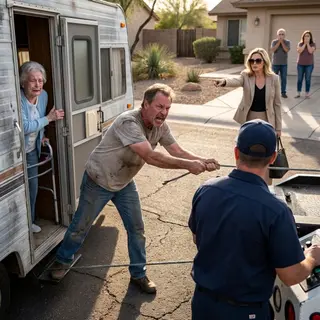 They Tried to Tow My Camper, So I Welded It Down, Made It a Legal Granny Flat, and Exposed the HOA’s Million-Dollar Land Grab