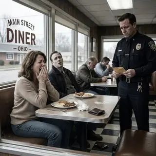 I was lying in the emergency room with broken ribs when my wife texted, "I'm having lunch with my male best friend. I can't just leave." I replied with one word: "Okay." Twenty minutes later, a police officer stopped beside their table and quietly said, "Ma'am... your husband asked us to deliver something before you reached the hospital." She smiled at first—until she realized what that message really meant.