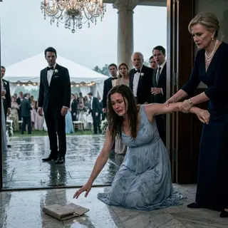 My water broke in the middle of my sister-in-law’s lavish vineyard wedding, soaking the marble floor beneath my feet. “Please—call an ambulance,” I gasped, but my mother-in-law dragged me into a bathroom and locked the door. “This baby will not steal her spotlight,” she hissed. As contractions tore through me, I reached for the emergency phone hidden in my purse—because the person I called would not only save my child, but destroy her perfect family.