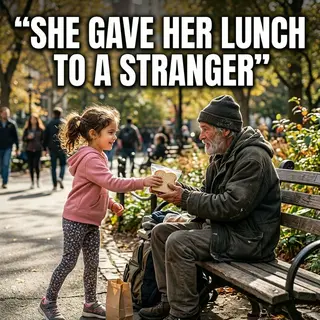 The Little Girl Gave Her Lunch to a Stranger. She Didn't Know He Was Starving.