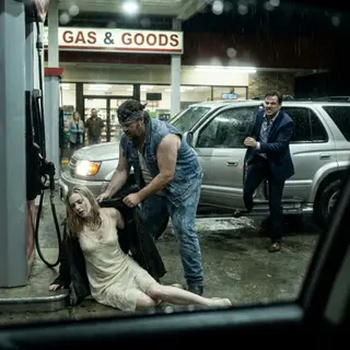 Her Husband Left Her Shivering at a Gas Station at Midnight — Then a Biker Took Off His Jacket and Made Everyone Panic