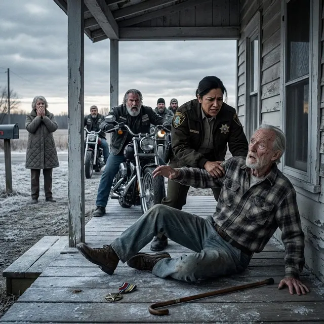 A Sheriff Led Twelve Bikers to a Forgotten Old Man’s Door at Dawn — Then Their President Said Every Motorcycle Remembered the Way Home