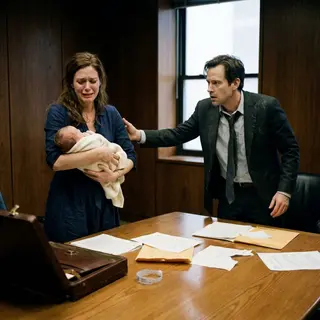 When Eleanor Vale walked into a divorce conference carrying a six-month-old baby, billionaire Benjamin Hartwell expected one final negotiation before ending their shattered marriage, but the child’s gray eyes exposed a conspiracy far larger than infidelity, because someone had forged Benjamin’s infertility records, intercepted Eleanor’s pregnancy messages, manipulated their separation, and hidden evidence connecting the Hartwell fortune to stolen patents, murdered workers, and Eleanor’s missing brother, forcing them to decide whether blood, money, and revenge would define their daughter’s future or whether two wounded people could dismantle an empire of lies and build a family from truth.