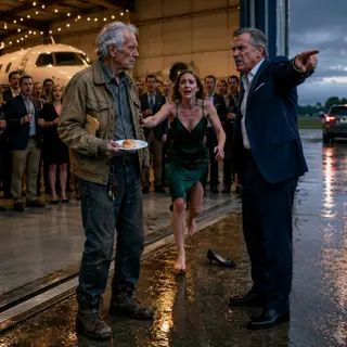 For 47 Years He Mowed the Runway Before Sunrise — Then a Millionaire Told Him to Eat Outside, and the Whole Room Learned Who Really Owned the Ground