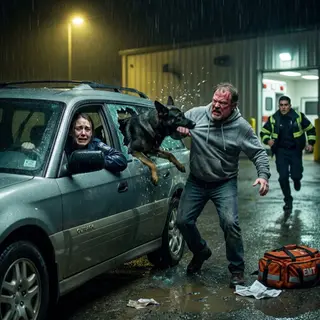 The Man I Had Treated in My Ambulance Came Back After My Shift to Hurt Me. My Dog Heard Me Scream From Inside My Locked Car. What He Did to That Window — and to That Man — Is the Reason He Now Rides in the Rig.