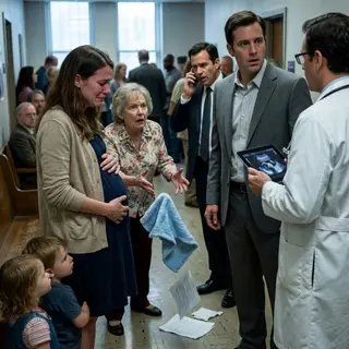 “Take the kids,” David sneered, signing our divorce papers. “My mistress is giving me a real family now.” Five minutes later, his whole family watched her ultrasound turn into a public execution. The doctor’s face went cold, Allison’s hands shook on her belly, and David’s mother dropped the blue baby blanket. Then my lawyer called his bank from the courthouse.