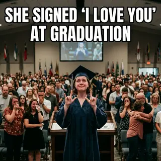 The Deaf Girl Signed 'I Love You' at Graduation. The Whole Stadium Signed Back.