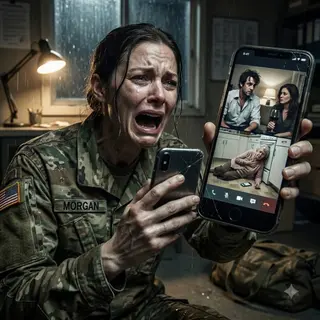“Your mother can die without me,” David said, lounging on our couch while his mistress sipped wine from my anniversary glass. I was trapped on base, shaking in uniform, listening to rain hit the window as my 82-year-old mom gasped on her kitchen floor. He smiled. I saved the screenshot—and by sunrise, his perfect little empire cracked open.