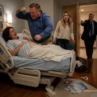 "The day my father screamed, 'Give your sister one of those babies!' I thought nothing could hurt more than my fresh C-section. Then he slammed both fists into my wound, and I heard myself screaming. Seconds later, a detective stepped into my hospital room saying, 'Don't move, Mr. Carter. Every second of this has been recorded.' That's when every face turned white—and my revenge finally began."
