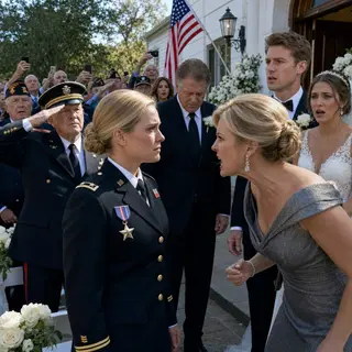 “Take off that uniform—you’re humiliating this family,” my mother hissed as I entered my brother’s wedding. My Silver Star felt heavier than armor, my father looked away, and my brother stood frozen beside the bride. Then an old Marine rose, saluted me, and eleven veterans followed. Mom’s perfect smile cracked. She had no idea the screenshot was already circulating.