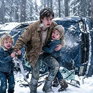 A Runaway Boy Carried a Biker’s Twin Daughters Nine Miles Through a Deadly Blizzard—Then Seven Hundred Riders Surrounded the Hospital Before Dawn